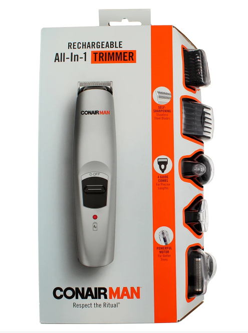 Conair Man Rechargeable All in 1 Beard and Mustache Trimmer