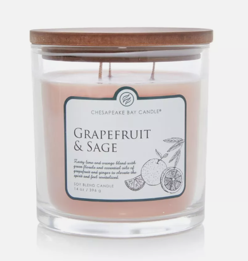 Chesapeake Bay Grapefruit & Sage three wick candle