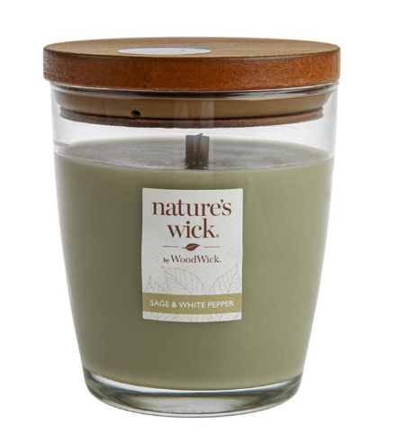 Nature's Wick Sage and White Pepper Crackle Candle 10oz