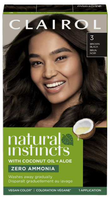 Clairol Natural Instincts hair color 3 Brown Black